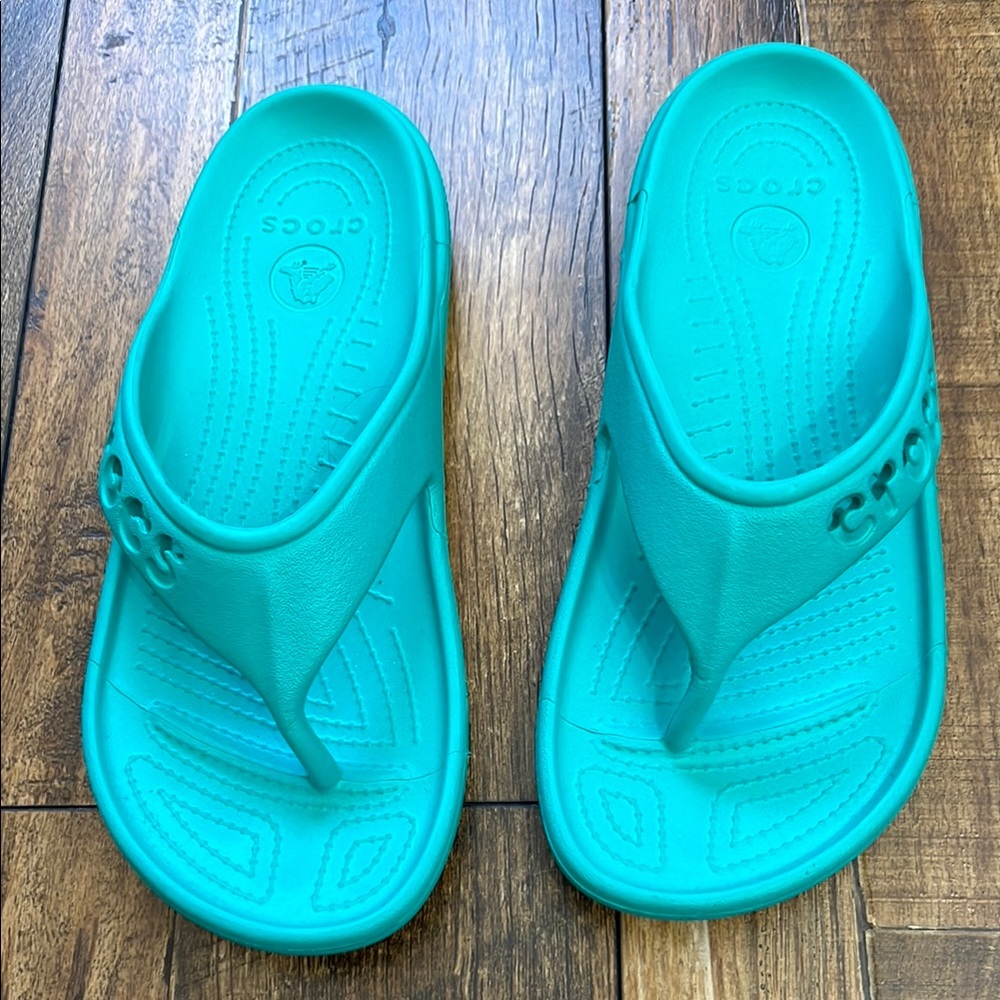 CROCS Aqua Blue Sandals Waterproof Slip-On